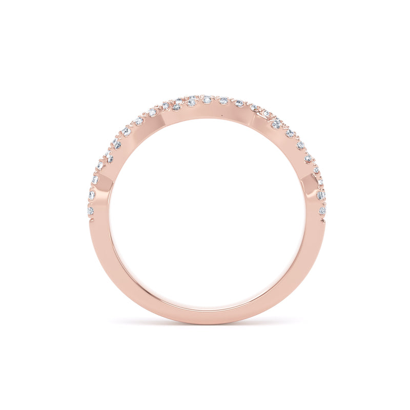 3MM Width Band Round Brilliant Cut - Twist Claw (TST)