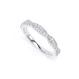 3MM Width Band Round Brilliant Cut - Twist Claw (TST)