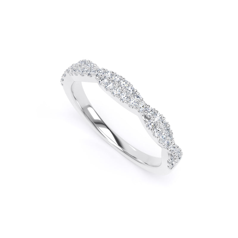 3MM Width Band Round Brilliant Cut - Twist Claw (TST)