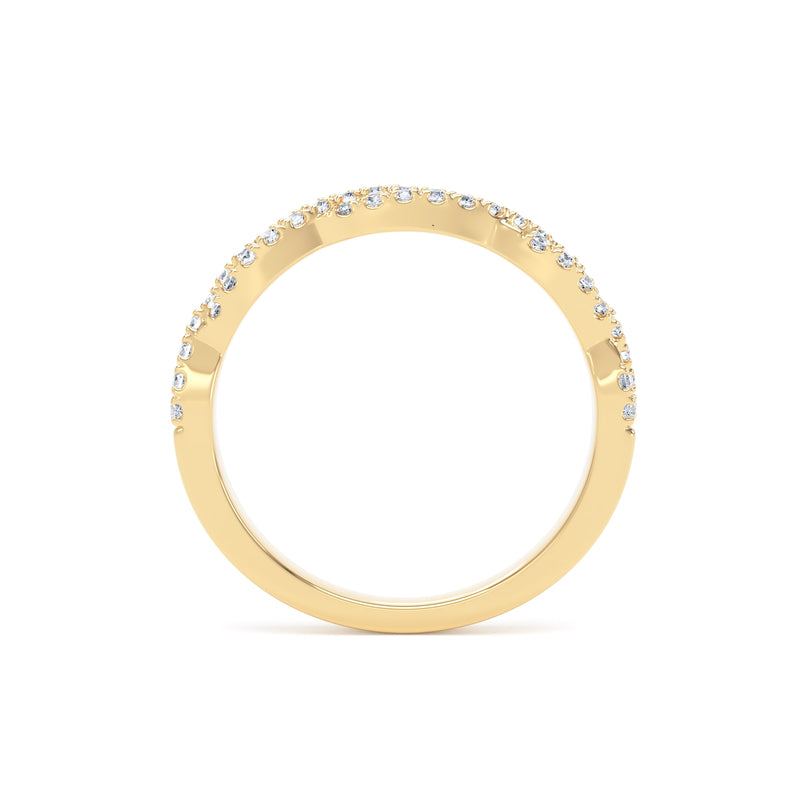 3MM Width Band Round Brilliant Cut - Twist Claw (TST)