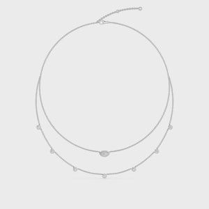 Lab Grown Diamond Layered Necklace N08234-1.15CT-18IN