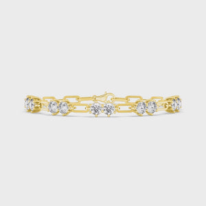 18K Yellow Gold Lab Grown Diamond BRACELET 4.20 ctw BR20373-4-7IN