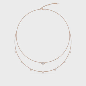 Lab Grown Diamond Layered Necklace N08234-1.15CT-18IN