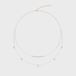 Lab Grown Diamond Layered Necklace N08235-2-18IN