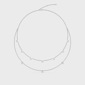 Lab Grown Diamond Layered Necklace N08244-1.75CT-18IN