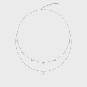Lab Grown Diamond Layered Necklace N08231-2.15CT-18IN
