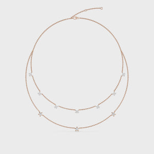 Lab Grown Diamond Layered Necklace N08244-1.75CT-18IN