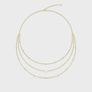 Lab Grown Diamond Layered Necklace N08238-1.25CT-18IN