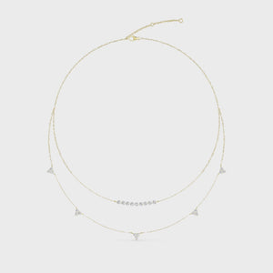 Lab Grown Diamond Layered Necklace N08235-2-18IN