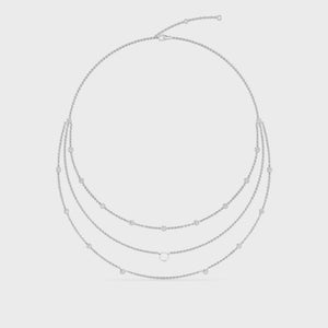 Lab Grown Diamond Layered Necklace N08238-1.25CT-18IN