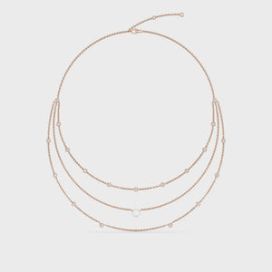 Lab Grown Diamond Layered Necklace N08238-1.25CT-18IN