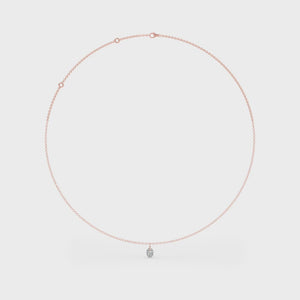 Lab Grown Diamond NECKLACE 0.72 ctw N08223OV-0.75CT-18IN